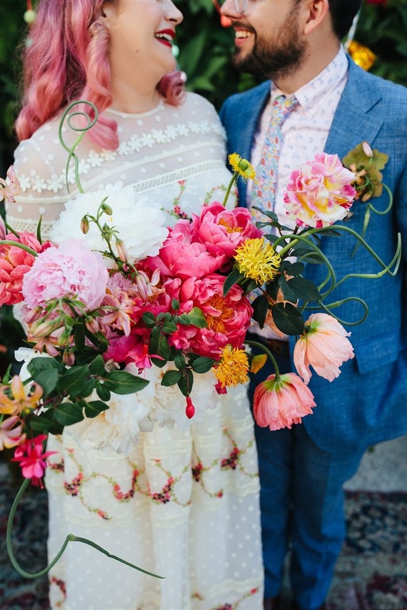 indie bride and groom