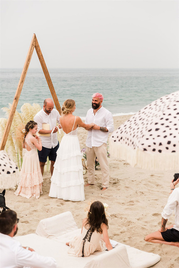 California beach wedding
