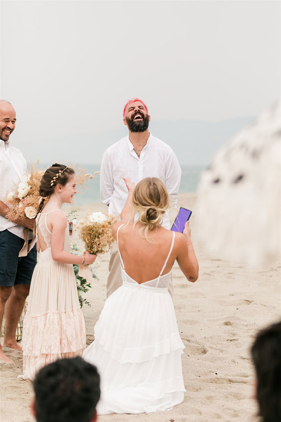 California beach wedding