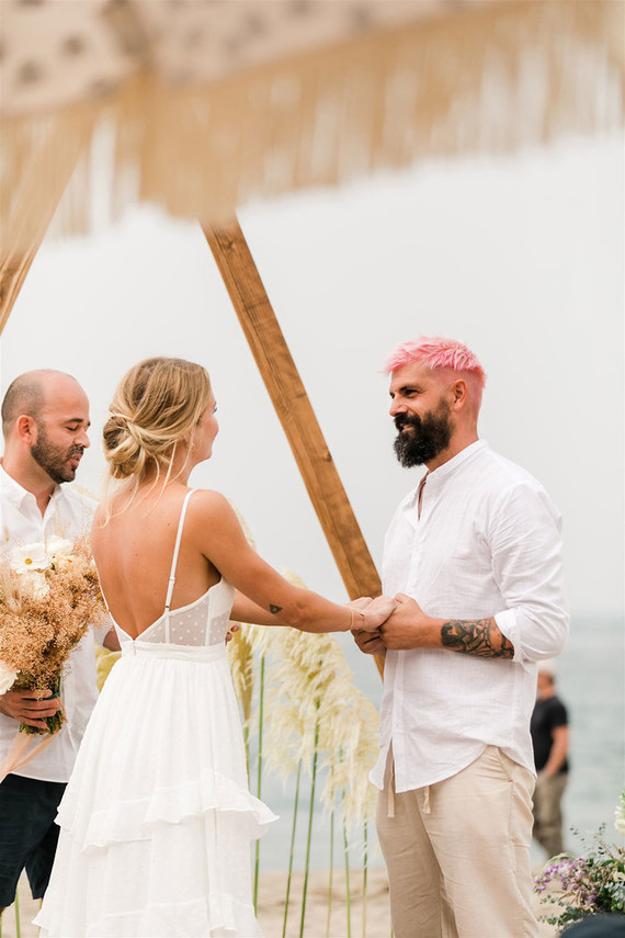 California beach wedding