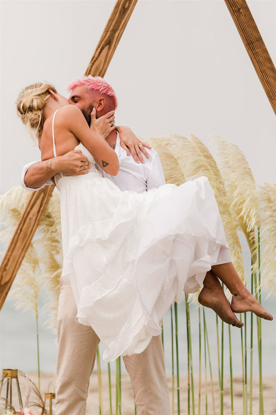 California beach wedding