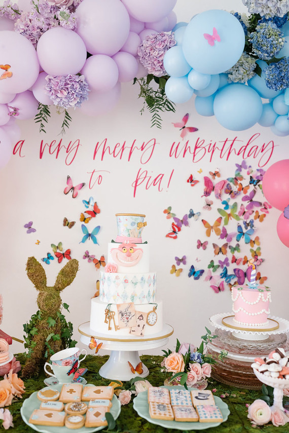 Alice in Wonderland kid birthday party Inspiration