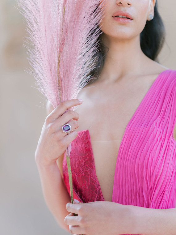 pink wedding dress