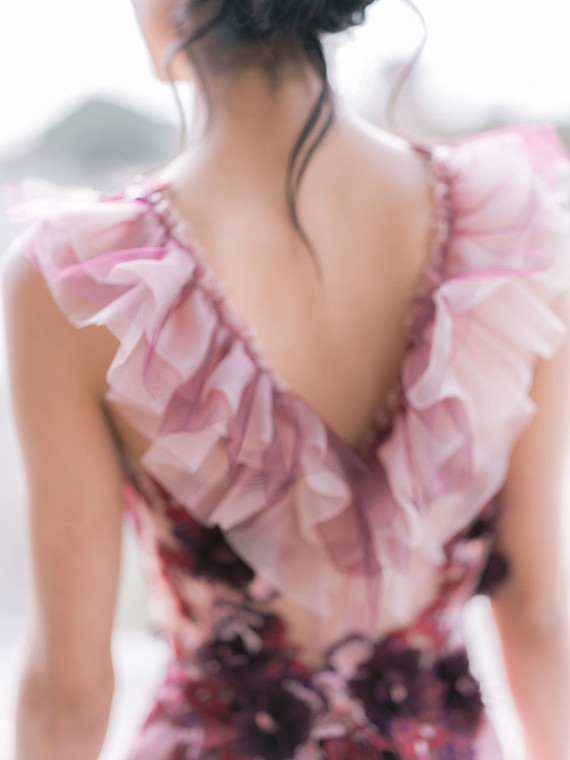pink wedding dress