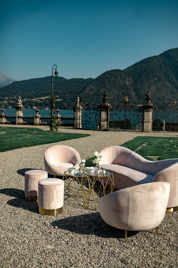 Lake Como wedding lounge