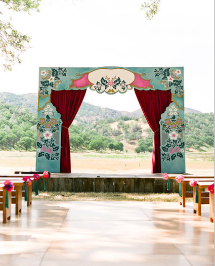 Whimsical Outdoor Wedding Ceremony Decor