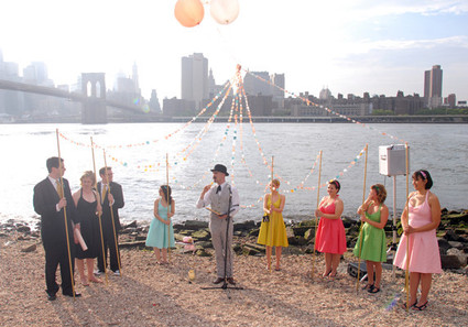 Carnival Inspired Ceremony Decor