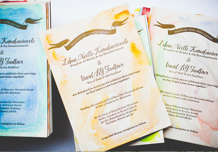 Watercolor wedding invites