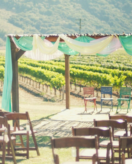 Vineyard Arbor Ceremony Decor