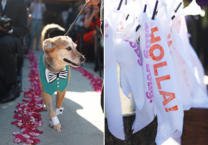 Whimsical Orange, Purple and Turquoise Ceremony Decor