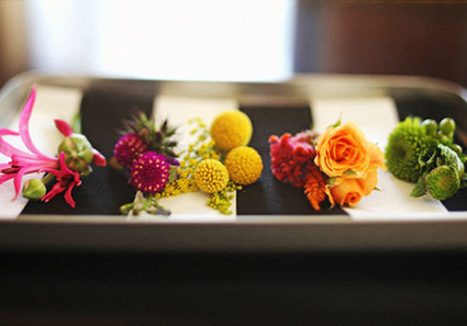 Multi Colored Boutonnieres Inspiration