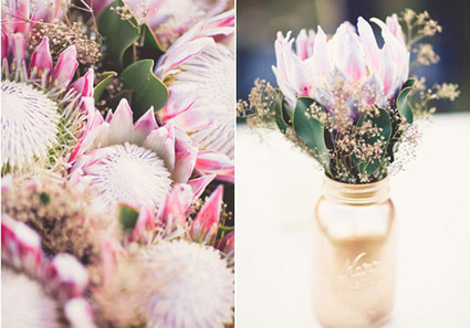 DIY Protea Wedding Flowers and Centerpieces Inspiration