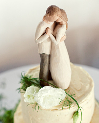 Wood Carved Cake Topper