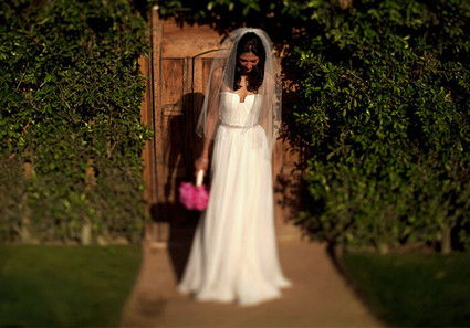 Reem Acra Gown and Long Veil