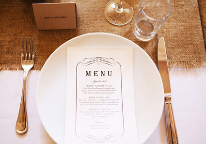 Simple Rustic Burlap Table Setting