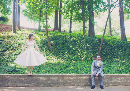 Park Bride and Groom Portrait