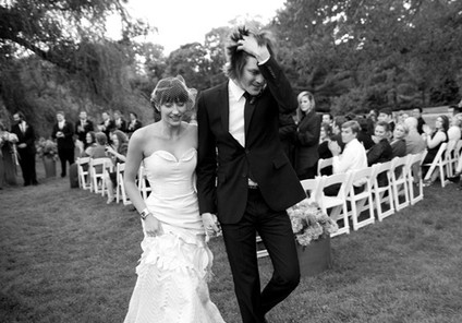 Candid black and white couple portrait