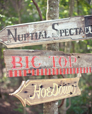 Vintage wedding signage