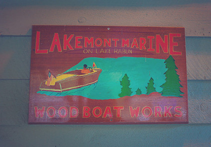 Lake-front wedding poster details