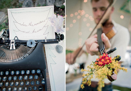 Reception music and decor