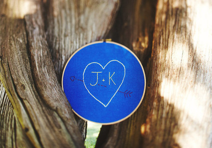 Blue initials ceremony decoration