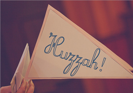 Huzzah flag decoration detail