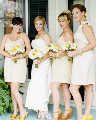 Yellow themed accessories and florals