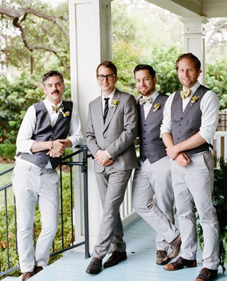 Grey suits and brown shoes