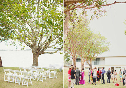 Outdoor fall ceremony