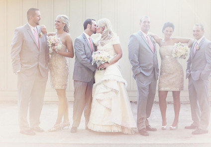 Dreamy pastel bridal party