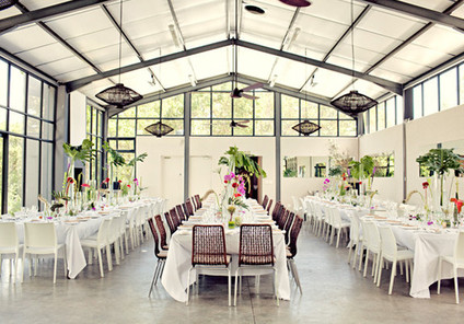 Empty reception dining area