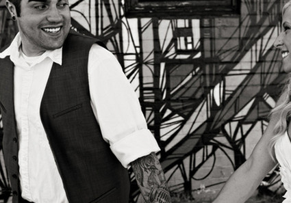 Black and white arizona groom portrait