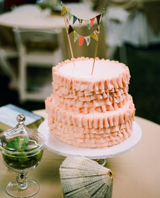 Peach Ruffled Cake