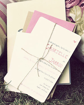 Picnic style wedding invites