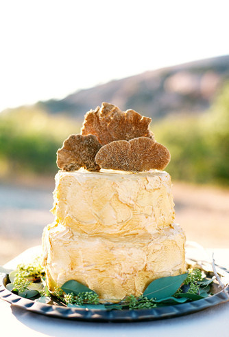 Earthy wedding cake