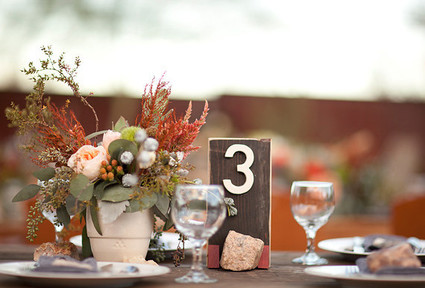 Wood table number