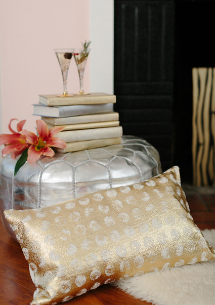 Metallic BouclÃ© Pillow