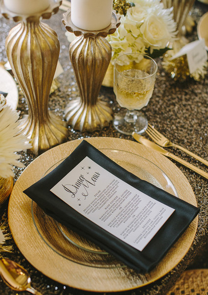 Gold Sparkly Place Setting
