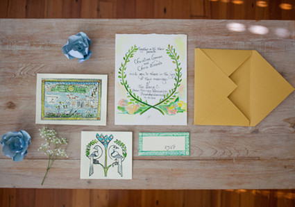 Hand-Painted Wedding Invitations