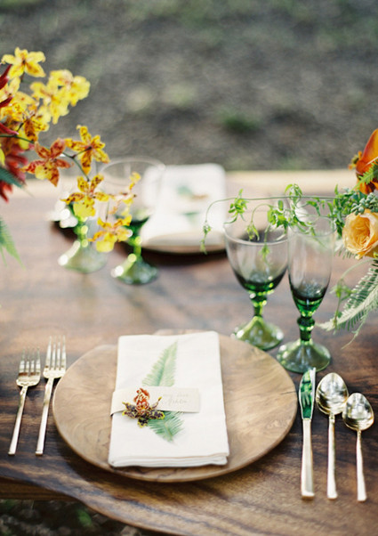 Rustic Wood Place Setting