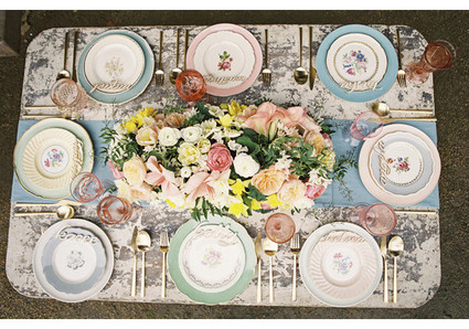 Mixed Botanical China Tablescape