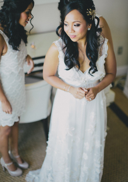 Claire Pettibone V-Neck Bridal Gown