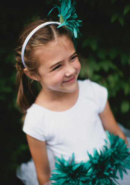 DIY teal flower girl