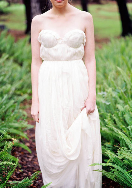 Romantic Ruffled Strapless Gown