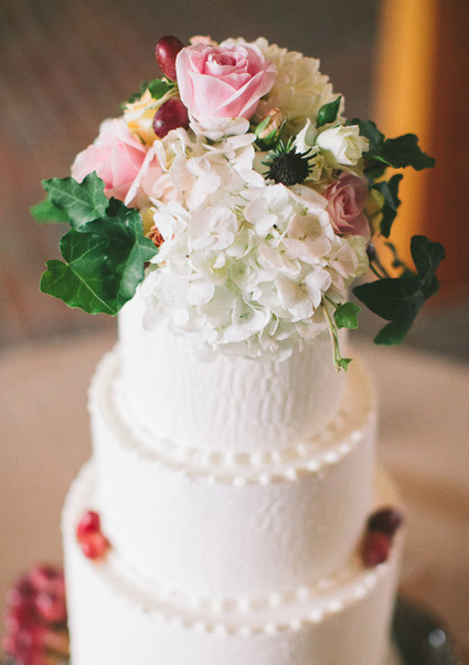 Floral Arrangement Wedding Cake Topper