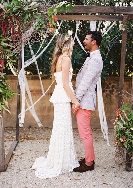 Wood Altar with Greenery