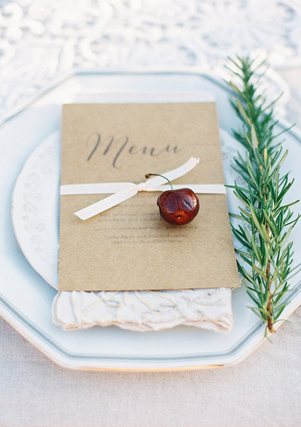 Cherry and Rosemary Menu