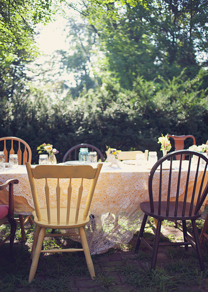 Varied Colored Wood Chairs