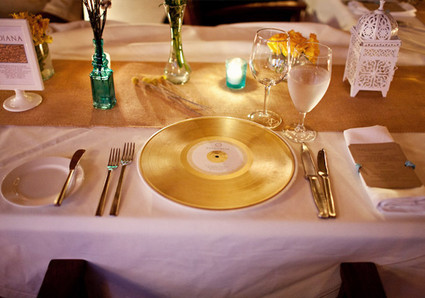 Gold Record Place Settings