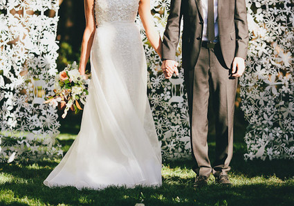 White Laser Cut Ceremony Backdrop